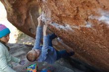 Bouldering in Hueco Tanks on 12/31/2019 with Blue Lizard Climbing and Yoga

Filename: SRM_20191231_1434510.jpg
Aperture: f/2.8
Shutter Speed: 1/400
Body: Canon EOS-1D Mark II
Lens: Canon EF 50mm f/1.8 II