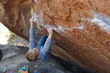 Bouldering in Hueco Tanks on 12/31/2019 with Blue Lizard Climbing and Yoga

Filename: SRM_20191231_1434520.jpg
Aperture: f/2.8
Shutter Speed: 1/400
Body: Canon EOS-1D Mark II
Lens: Canon EF 50mm f/1.8 II