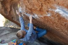 Bouldering in Hueco Tanks on 12/31/2019 with Blue Lizard Climbing and Yoga

Filename: SRM_20191231_1434590.jpg
Aperture: f/2.8
Shutter Speed: 1/320
Body: Canon EOS-1D Mark II
Lens: Canon EF 50mm f/1.8 II