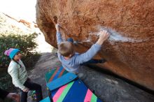 Bouldering in Hueco Tanks on 12/31/2019 with Blue Lizard Climbing and Yoga

Filename: SRM_20191231_1442240.jpg
Aperture: f/5.0
Shutter Speed: 1/200
Body: Canon EOS-1D Mark II
Lens: Canon EF 16-35mm f/2.8 L