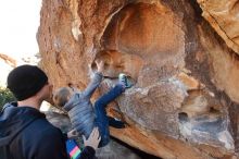 Bouldering in Hueco Tanks on 12/31/2019 with Blue Lizard Climbing and Yoga

Filename: SRM_20191231_1500590.jpg
Aperture: f/5.6
Shutter Speed: 1/200
Body: Canon EOS-1D Mark II
Lens: Canon EF 16-35mm f/2.8 L