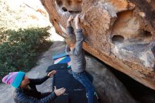 Bouldering in Hueco Tanks on 12/31/2019 with Blue Lizard Climbing and Yoga

Filename: SRM_20191231_1503060.jpg
Aperture: f/5.6
Shutter Speed: 1/200
Body: Canon EOS-1D Mark II
Lens: Canon EF 16-35mm f/2.8 L