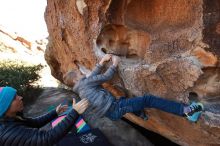 Bouldering in Hueco Tanks on 12/31/2019 with Blue Lizard Climbing and Yoga

Filename: SRM_20191231_1503190.jpg
Aperture: f/6.3
Shutter Speed: 1/250
Body: Canon EOS-1D Mark II
Lens: Canon EF 16-35mm f/2.8 L