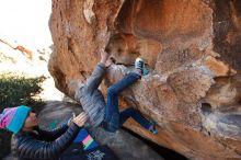Bouldering in Hueco Tanks on 12/31/2019 with Blue Lizard Climbing and Yoga

Filename: SRM_20191231_1503230.jpg
Aperture: f/5.6
Shutter Speed: 1/250
Body: Canon EOS-1D Mark II
Lens: Canon EF 16-35mm f/2.8 L