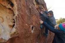 Bouldering in Hueco Tanks on 12/31/2019 with Blue Lizard Climbing and Yoga

Filename: SRM_20191231_1508470.jpg
Aperture: f/6.3
Shutter Speed: 1/250
Body: Canon EOS-1D Mark II
Lens: Canon EF 50mm f/1.8 II