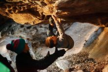 Bouldering in Hueco Tanks on 12/31/2019 with Blue Lizard Climbing and Yoga

Filename: SRM_20191231_1612210.jpg
Aperture: f/1.8
Shutter Speed: 1/125
Body: Canon EOS-1D Mark II
Lens: Canon EF 50mm f/1.8 II