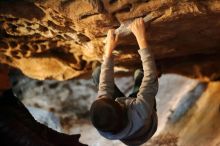 Bouldering in Hueco Tanks on 12/31/2019 with Blue Lizard Climbing and Yoga

Filename: SRM_20191231_1612300.jpg
Aperture: f/1.8
Shutter Speed: 1/100
Body: Canon EOS-1D Mark II
Lens: Canon EF 50mm f/1.8 II