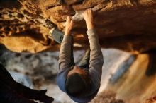 Bouldering in Hueco Tanks on 12/31/2019 with Blue Lizard Climbing and Yoga

Filename: SRM_20191231_1612310.jpg
Aperture: f/1.8
Shutter Speed: 1/100
Body: Canon EOS-1D Mark II
Lens: Canon EF 50mm f/1.8 II