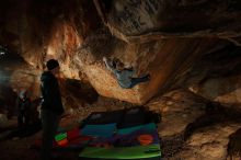 Bouldering in Hueco Tanks on 12/31/2019 with Blue Lizard Climbing and Yoga

Filename: SRM_20191231_1723270.jpg
Aperture: f/8.0
Shutter Speed: 1/250
Body: Canon EOS-1D Mark II
Lens: Canon EF 16-35mm f/2.8 L