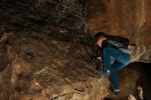 Bouldering in Hueco Tanks on 12/31/2019 with Blue Lizard Climbing and Yoga

Filename: SRM_20191231_1727130.jpg
Aperture: f/5.6
Shutter Speed: 1/250
Body: Canon EOS-1D Mark II
Lens: Canon EF 50mm f/1.8 II