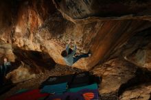 Bouldering in Hueco Tanks on 12/31/2019 with Blue Lizard Climbing and Yoga

Filename: SRM_20191231_1733230.jpg
Aperture: f/5.6
Shutter Speed: 1/250
Body: Canon EOS-1D Mark II
Lens: Canon EF 16-35mm f/2.8 L