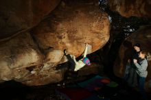 Bouldering in Hueco Tanks on 12/31/2019 with Blue Lizard Climbing and Yoga

Filename: SRM_20191231_1737270.jpg
Aperture: f/5.6
Shutter Speed: 1/250
Body: Canon EOS-1D Mark II
Lens: Canon EF 16-35mm f/2.8 L