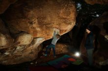 Bouldering in Hueco Tanks on 12/31/2019 with Blue Lizard Climbing and Yoga

Filename: SRM_20191231_1738350.jpg
Aperture: f/6.3
Shutter Speed: 1/250
Body: Canon EOS-1D Mark II
Lens: Canon EF 16-35mm f/2.8 L