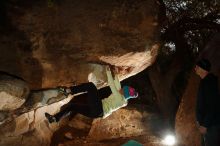 Bouldering in Hueco Tanks on 12/31/2019 with Blue Lizard Climbing and Yoga

Filename: SRM_20191231_1741300.jpg
Aperture: f/5.6
Shutter Speed: 1/250
Body: Canon EOS-1D Mark II
Lens: Canon EF 16-35mm f/2.8 L