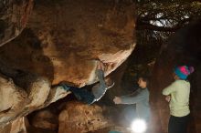 Bouldering in Hueco Tanks on 12/31/2019 with Blue Lizard Climbing and Yoga

Filename: SRM_20191231_1742250.jpg
Aperture: f/5.6
Shutter Speed: 1/250
Body: Canon EOS-1D Mark II
Lens: Canon EF 16-35mm f/2.8 L