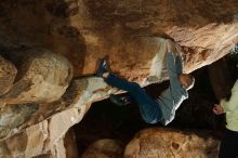 Bouldering in Hueco Tanks on 12/31/2019 with Blue Lizard Climbing and Yoga

Filename: SRM_20191231_1745440.jpg
Aperture: f/5.6
Shutter Speed: 1/250
Body: Canon EOS-1D Mark II
Lens: Canon EF 50mm f/1.8 II