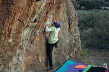 Bouldering in Hueco Tanks on 12/31/2019 with Blue Lizard Climbing and Yoga

Filename: SRM_20191231_1813350.jpg
Aperture: f/3.5
Shutter Speed: 1/250
Body: Canon EOS-1D Mark II
Lens: Canon EF 50mm f/1.8 II