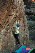 Bouldering in Hueco Tanks on 12/31/2019 with Blue Lizard Climbing and Yoga

Filename: SRM_20191231_1813460.jpg
Aperture: f/3.5
Shutter Speed: 1/250
Body: Canon EOS-1D Mark II
Lens: Canon EF 50mm f/1.8 II