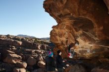 Bouldering in Hueco Tanks on 01/01/2020 with Blue Lizard Climbing and Yoga

Filename: SRM_20200101_1051350.jpg
Aperture: f/8.0
Shutter Speed: 1/250
Body: Canon EOS-1D Mark II
Lens: Canon EF 16-35mm f/2.8 L