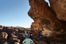 Bouldering in Hueco Tanks on 01/01/2020 with Blue Lizard Climbing and Yoga

Filename: SRM_20200101_1056050.jpg
Aperture: f/8.0
Shutter Speed: 1/250
Body: Canon EOS-1D Mark II
Lens: Canon EF 16-35mm f/2.8 L