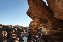 Bouldering in Hueco Tanks on 01/01/2020 with Blue Lizard Climbing and Yoga

Filename: SRM_20200101_1057000.jpg
Aperture: f/8.0
Shutter Speed: 1/250
Body: Canon EOS-1D Mark II
Lens: Canon EF 16-35mm f/2.8 L