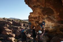 Bouldering in Hueco Tanks on 01/01/2020 with Blue Lizard Climbing and Yoga

Filename: SRM_20200101_1103030.jpg
Aperture: f/8.0
Shutter Speed: 1/250
Body: Canon EOS-1D Mark II
Lens: Canon EF 16-35mm f/2.8 L