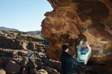 Bouldering in Hueco Tanks on 01/01/2020 with Blue Lizard Climbing and Yoga

Filename: SRM_20200101_1109510.jpg
Aperture: f/5.6
Shutter Speed: 1/250
Body: Canon EOS-1D Mark II
Lens: Canon EF 50mm f/1.8 II