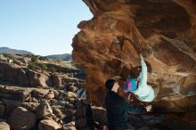 Bouldering in Hueco Tanks on 01/01/2020 with Blue Lizard Climbing and Yoga

Filename: SRM_20200101_1109530.jpg
Aperture: f/5.6
Shutter Speed: 1/250
Body: Canon EOS-1D Mark II
Lens: Canon EF 50mm f/1.8 II