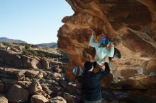 Bouldering in Hueco Tanks on 01/01/2020 with Blue Lizard Climbing and Yoga

Filename: SRM_20200101_1110090.jpg
Aperture: f/5.6
Shutter Speed: 1/250
Body: Canon EOS-1D Mark II
Lens: Canon EF 50mm f/1.8 II