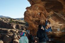 Bouldering in Hueco Tanks on 01/01/2020 with Blue Lizard Climbing and Yoga

Filename: SRM_20200101_1110580.jpg
Aperture: f/5.6
Shutter Speed: 1/250
Body: Canon EOS-1D Mark II
Lens: Canon EF 50mm f/1.8 II