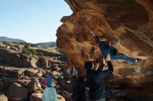 Bouldering in Hueco Tanks on 01/01/2020 with Blue Lizard Climbing and Yoga

Filename: SRM_20200101_1111110.jpg
Aperture: f/5.6
Shutter Speed: 1/250
Body: Canon EOS-1D Mark II
Lens: Canon EF 50mm f/1.8 II