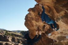 Bouldering in Hueco Tanks on 01/01/2020 with Blue Lizard Climbing and Yoga

Filename: SRM_20200101_1119460.jpg
Aperture: f/5.6
Shutter Speed: 1/250
Body: Canon EOS-1D Mark II
Lens: Canon EF 50mm f/1.8 II