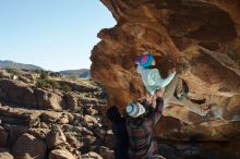 Bouldering in Hueco Tanks on 01/01/2020 with Blue Lizard Climbing and Yoga

Filename: SRM_20200101_1121550.jpg
Aperture: f/5.6
Shutter Speed: 1/250
Body: Canon EOS-1D Mark II
Lens: Canon EF 50mm f/1.8 II