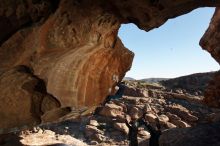 Bouldering in Hueco Tanks on 01/01/2020 with Blue Lizard Climbing and Yoga

Filename: SRM_20200101_1133050.jpg
Aperture: f/8.0
Shutter Speed: 1/250
Body: Canon EOS-1D Mark II
Lens: Canon EF 16-35mm f/2.8 L