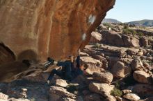 Bouldering in Hueco Tanks on 01/01/2020 with Blue Lizard Climbing and Yoga

Filename: SRM_20200101_1138020.jpg
Aperture: f/8.0
Shutter Speed: 1/250
Body: Canon EOS-1D Mark II
Lens: Canon EF 50mm f/1.8 II