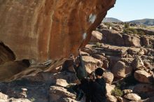 Bouldering in Hueco Tanks on 01/01/2020 with Blue Lizard Climbing and Yoga

Filename: SRM_20200101_1138500.jpg
Aperture: f/8.0
Shutter Speed: 1/250
Body: Canon EOS-1D Mark II
Lens: Canon EF 50mm f/1.8 II