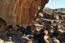 Bouldering in Hueco Tanks on 01/01/2020 with Blue Lizard Climbing and Yoga

Filename: SRM_20200101_1139230.jpg
Aperture: f/8.0
Shutter Speed: 1/250
Body: Canon EOS-1D Mark II
Lens: Canon EF 50mm f/1.8 II