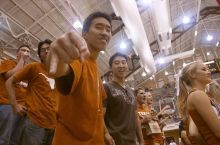 Justin Fang and Geoffrey 'Geo' Tu enjoying the volleyball game.  The University of Texas women's volleyball team defeated Oklahoma State University (OSU) 3-2 on Saturday, October 21, 2006.

Filename: SRM_20061021_2053342.jpg
Aperture: f/5.0
Shutter Speed: 1/125
Body: Canon EOS DIGITAL REBEL
Lens: Canon EF-S 18-55mm f/3.5-5.6