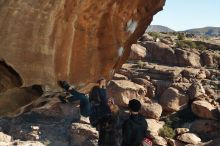 Bouldering in Hueco Tanks on 01/01/2020 with Blue Lizard Climbing and Yoga

Filename: SRM_20200101_1141140.jpg
Aperture: f/8.0
Shutter Speed: 1/250
Body: Canon EOS-1D Mark II
Lens: Canon EF 50mm f/1.8 II