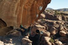 Bouldering in Hueco Tanks on 01/01/2020 with Blue Lizard Climbing and Yoga

Filename: SRM_20200101_1142090.jpg
Aperture: f/8.0
Shutter Speed: 1/250
Body: Canon EOS-1D Mark II
Lens: Canon EF 50mm f/1.8 II