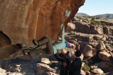 Bouldering in Hueco Tanks on 01/01/2020 with Blue Lizard Climbing and Yoga

Filename: SRM_20200101_1144080.jpg
Aperture: f/8.0
Shutter Speed: 1/250
Body: Canon EOS-1D Mark II
Lens: Canon EF 50mm f/1.8 II