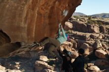 Bouldering in Hueco Tanks on 01/01/2020 with Blue Lizard Climbing and Yoga

Filename: SRM_20200101_1144150.jpg
Aperture: f/8.0
Shutter Speed: 1/250
Body: Canon EOS-1D Mark II
Lens: Canon EF 50mm f/1.8 II