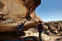 Bouldering in Hueco Tanks on 01/01/2020 with Blue Lizard Climbing and Yoga

Filename: SRM_20200101_1202300.jpg
Aperture: f/8.0
Shutter Speed: 1/250
Body: Canon EOS-1D Mark II
Lens: Canon EF 16-35mm f/2.8 L