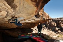 Bouldering in Hueco Tanks on 01/01/2020 with Blue Lizard Climbing and Yoga

Filename: SRM_20200101_1204390.jpg
Aperture: f/8.0
Shutter Speed: 1/250
Body: Canon EOS-1D Mark II
Lens: Canon EF 16-35mm f/2.8 L