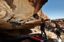 Bouldering in Hueco Tanks on 01/01/2020 with Blue Lizard Climbing and Yoga

Filename: SRM_20200101_1208170.jpg
Aperture: f/8.0
Shutter Speed: 1/250
Body: Canon EOS-1D Mark II
Lens: Canon EF 16-35mm f/2.8 L