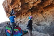 Bouldering in Hueco Tanks on 01/01/2020 with Blue Lizard Climbing and Yoga

Filename: SRM_20200101_1455000.jpg
Aperture: f/5.6
Shutter Speed: 1/250
Body: Canon EOS-1D Mark II
Lens: Canon EF 16-35mm f/2.8 L