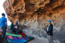 Bouldering in Hueco Tanks on 01/01/2020 with Blue Lizard Climbing and Yoga

Filename: SRM_20200101_1455550.jpg
Aperture: f/5.6
Shutter Speed: 1/250
Body: Canon EOS-1D Mark II
Lens: Canon EF 16-35mm f/2.8 L