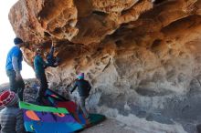 Bouldering in Hueco Tanks on 01/01/2020 with Blue Lizard Climbing and Yoga

Filename: SRM_20200101_1456220.jpg
Aperture: f/5.6
Shutter Speed: 1/250
Body: Canon EOS-1D Mark II
Lens: Canon EF 16-35mm f/2.8 L