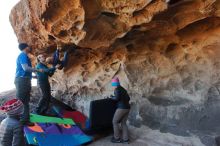 Bouldering in Hueco Tanks on 01/01/2020 with Blue Lizard Climbing and Yoga

Filename: SRM_20200101_1456270.jpg
Aperture: f/5.6
Shutter Speed: 1/250
Body: Canon EOS-1D Mark II
Lens: Canon EF 16-35mm f/2.8 L