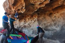 Bouldering in Hueco Tanks on 01/01/2020 with Blue Lizard Climbing and Yoga

Filename: SRM_20200101_1456290.jpg
Aperture: f/5.6
Shutter Speed: 1/250
Body: Canon EOS-1D Mark II
Lens: Canon EF 16-35mm f/2.8 L